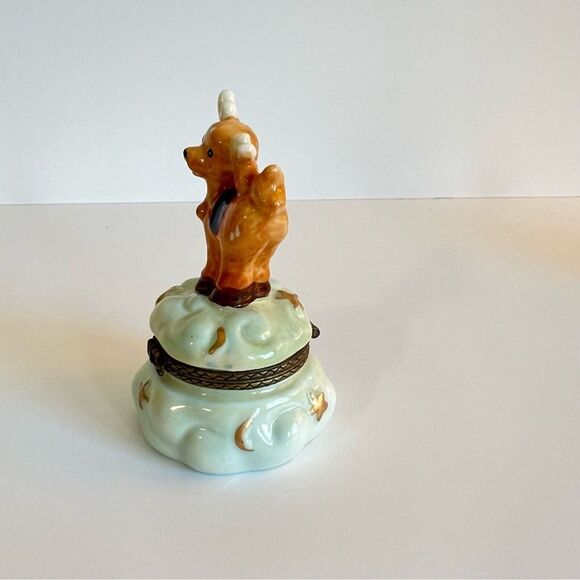 Reindeer Cloud Trinket Ring Box Vintage - Picture 3 of 7